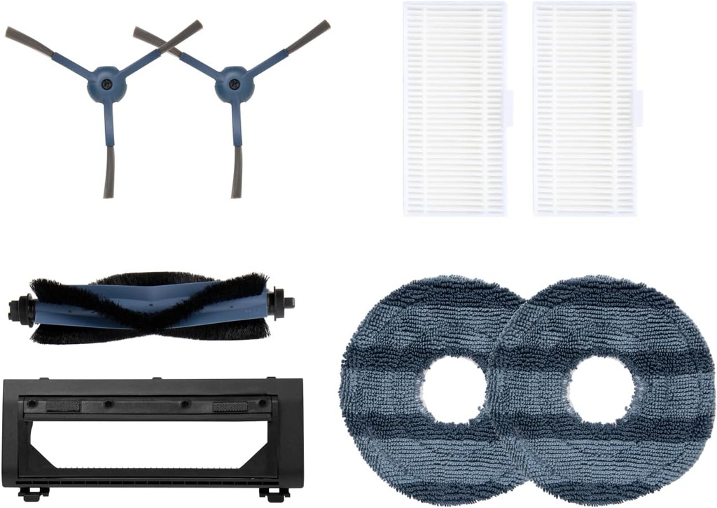 eufy Official Accessory Kit for Robot Vacuum Omni C20, 2 Side Brushes, 2 Washable Filters, 1 Rolling Brush, 1 Brush Guard, 2 Mop Pads
