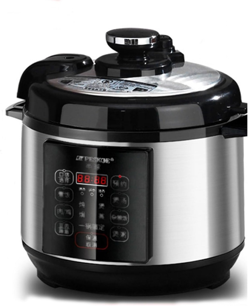 Stainless Steel Household Rice Cooker, Uncoated Healthy, Steam Up And Down Boil Digital Slow Cooker, Thickened Liner, Rapid Heat Conduction(2.5L)