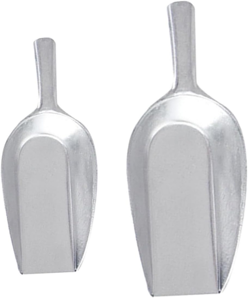 2pcs Heavy-duty Aluminum Food Scoops Versatile Shovels and Cereal Scoops for Home Kitchen and Restaurant Use Easy to Clean and Ergonomic Design