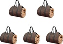 1~5PCS Canvas Firewood Carrier, Log Carrying Bag, Wood Carrier for Firewood Log Carrier Fireplace Tote (Color : 26 X 13 X 55 5pcs)