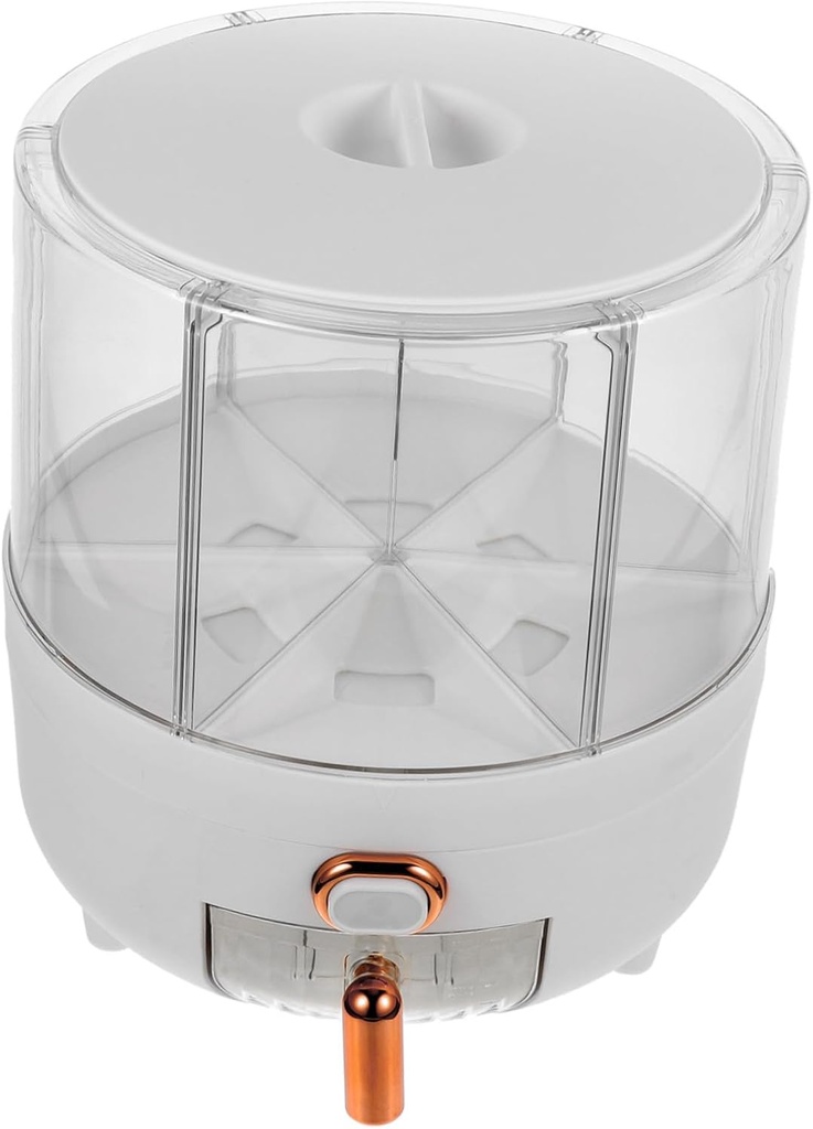 Garneck Household Rice Dispenser Multi Grain Storage Container Six Compartments for Dry Cereal Preservation and Easy Access Kitchen Organization