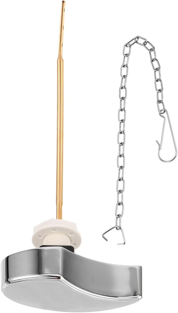 Uonlytech Toilet Tank Lever Replacement Handle Side Mounted Flush Handle for Old-Style Toilets Durable with Lock Chain Design for Easy Installation and Reliable Water Flow