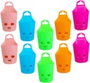 10pcs Small Plastic Wall Hanging Storage Baskets with Smile Face Design Drainage Hanging Organizer for Bedside Bathroom Kitchen Multipurpose Storage