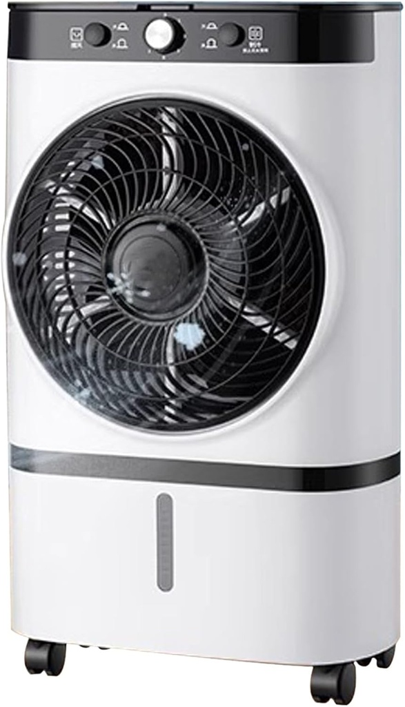 Swamp Coolers, Portable Air Conditioner with 1.8 Gallons Water Tank, Evaporative Air Cooler, Standing Air Condit-ioner, Outdoor Cooling Fan, with 2 Ice Packs, 4 Universal Wheel