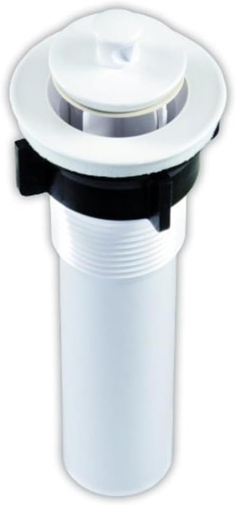 JR Products 95215 Sink Strainer with Pop-Up Stopper - White
