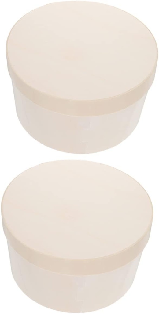 VALICLUD 2Pcs Round Cake Packing Box Creative Cheese Cake Carrier for Desserts Round Boxes for Birthdays Weddings and Special Occasions