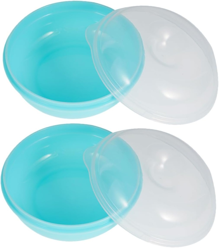 Kichvoe 2pcs Bagel Storage Box with Sealing Lid Airtight Doughnut Bread Organizer for Kitchen and Refrigerator Portable Microwave Containers