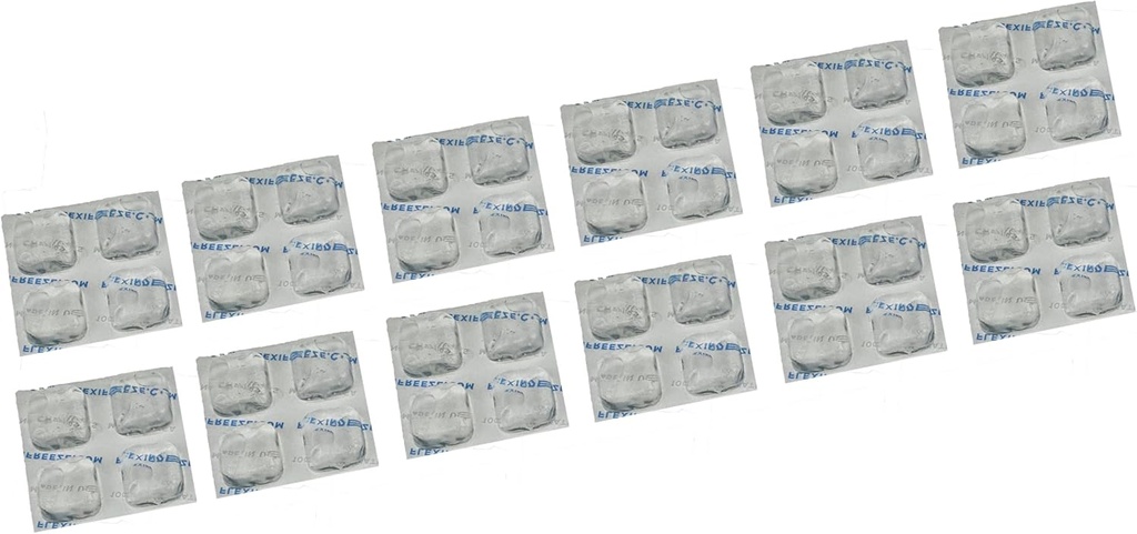 Lunch Ice Pack - 2x2 FlexiFreeze Reusable Ice Sheets for Lunch Box Bag or Tote - 12 Pack