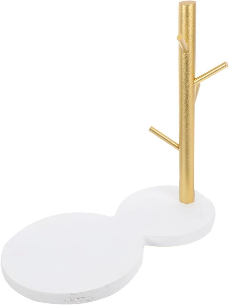 Wooden Mug Holder Rack Multi-Functional Space-Saving Coffee Cup Organizer for Desktop Kitchen and Living Room Sturdy Design Elegant Minimalist Style