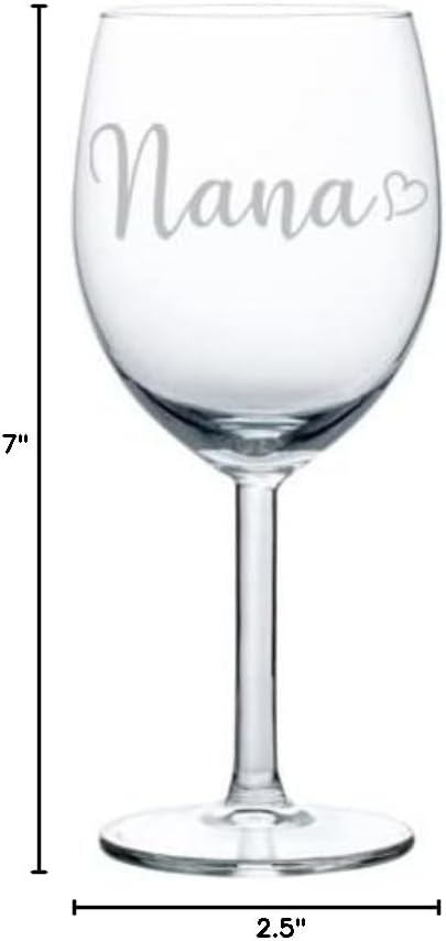 MIP Brand Wine Glass Goblet Nana With Heart (10 oz)
