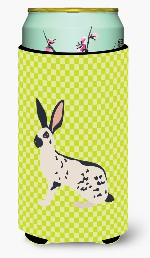 Caroline's Treasures BB7787TBC English Spot Rabbit Green Tall Boy Hugger Can Cooler Sleeve Hugger Machine Washable Drink Sleeve Hugger Collapsible Insulator Beverage Insulated Holder
