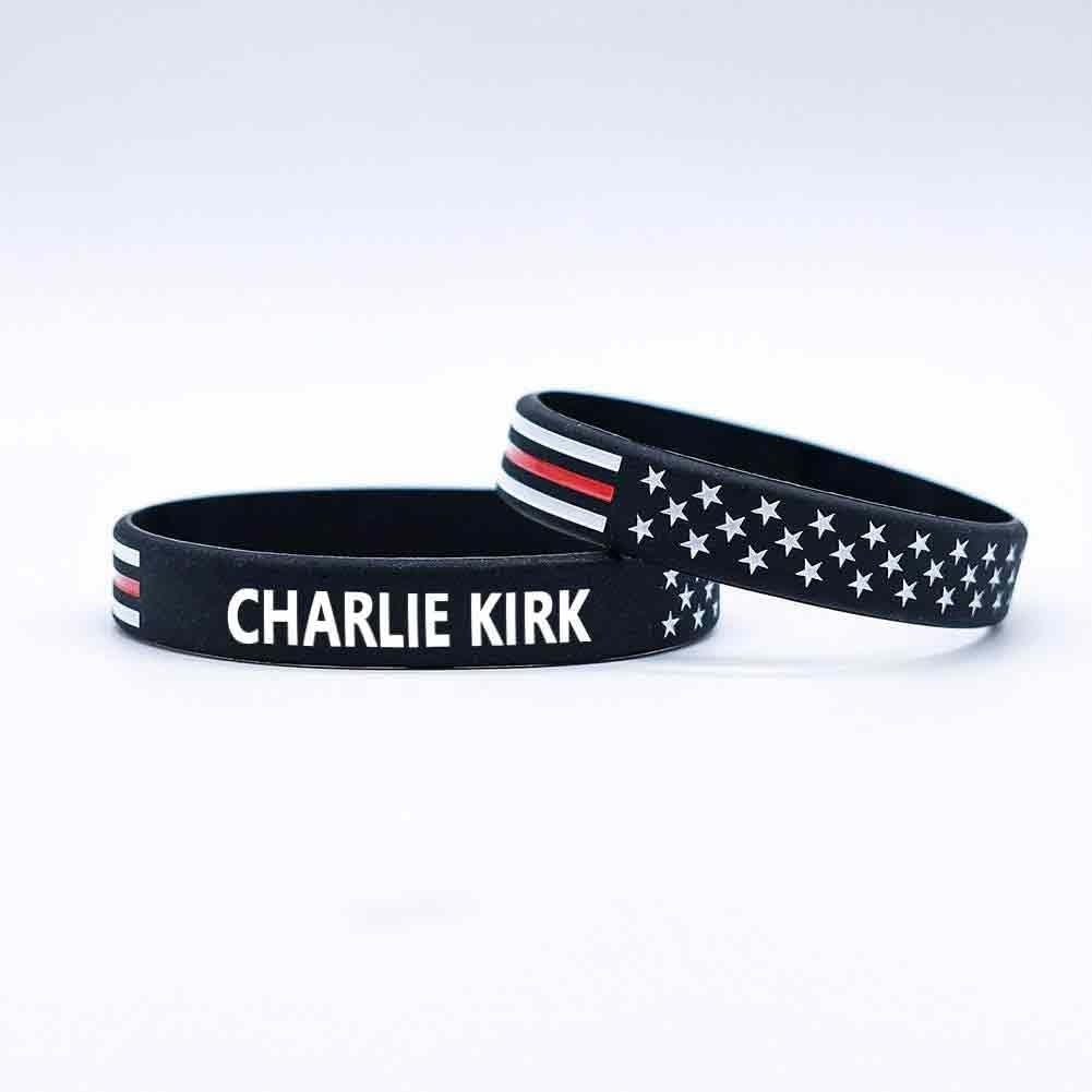 10 Pack Charlie Kirk A True Patriot Pray Justice Assassination Shooting Hero Freedom Merch USA Rubber Bracelets Silicone Wristbands Bracelets for Men&Women