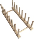 Cabilock Multifunctional Wooden Plate Rack Capacity Holder for Books Photo Frames and Kitchen Items Easy Assembly Cleaning for Home Office Decor