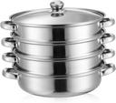 Cabilock 1pc Stainless Steel Soup Pot for Steaming Soup Cooker Soup Steam Pot Home Pot Soup Cooking Pot Stainless Steel Stock Pot Steaming Pot Food