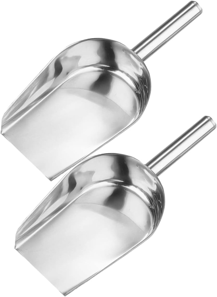 PRETYZOOM Kitchen Flour Shovel 2-piece Ice Shovel Small Flat Scoops Food Scoop for Kitchen