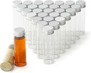 50ml Glass vials 30pcs,With aluminum screw cap30pcs Clear Glass Bottles