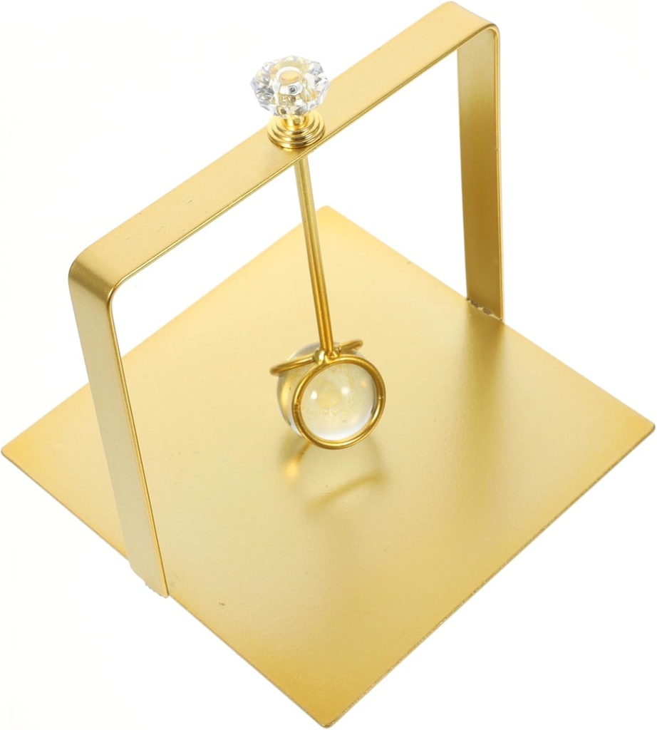 Sosoport European Style Napkin Holder Stand Elegant Gold Iron Tissue Organizer for Kitchen and Dining Table Compact and Stable Design for Standard Napkins Versatile Decorative Serviette