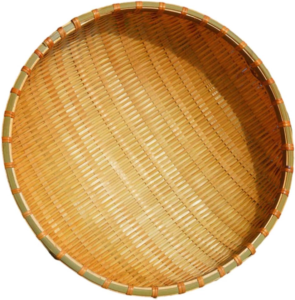 Draining Basket for Kitchen Storage Hand-woven Vegetable and Fruit Holder Lightweight Capacity for Drying and Organizing Natural Straw Design Height