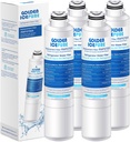 GOLDEN ICEPURE RWF0700A, Compatible with Samsung DA29-00020B, RF263BEAESR, RF28HMEDBSR, RF28HFEDTSR, RF28HFEDBSR, HAF-CIN/EXP, 46-9101, 4PACK