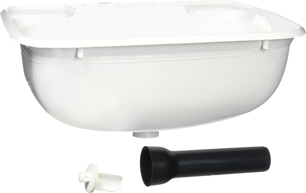 16186PW 12 x 15 x 6 Plastic White Oval Abs Sink