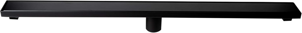 ALFI brand 36" Black Matte Stainless Steel Linear Shower Drain with Solid Cover