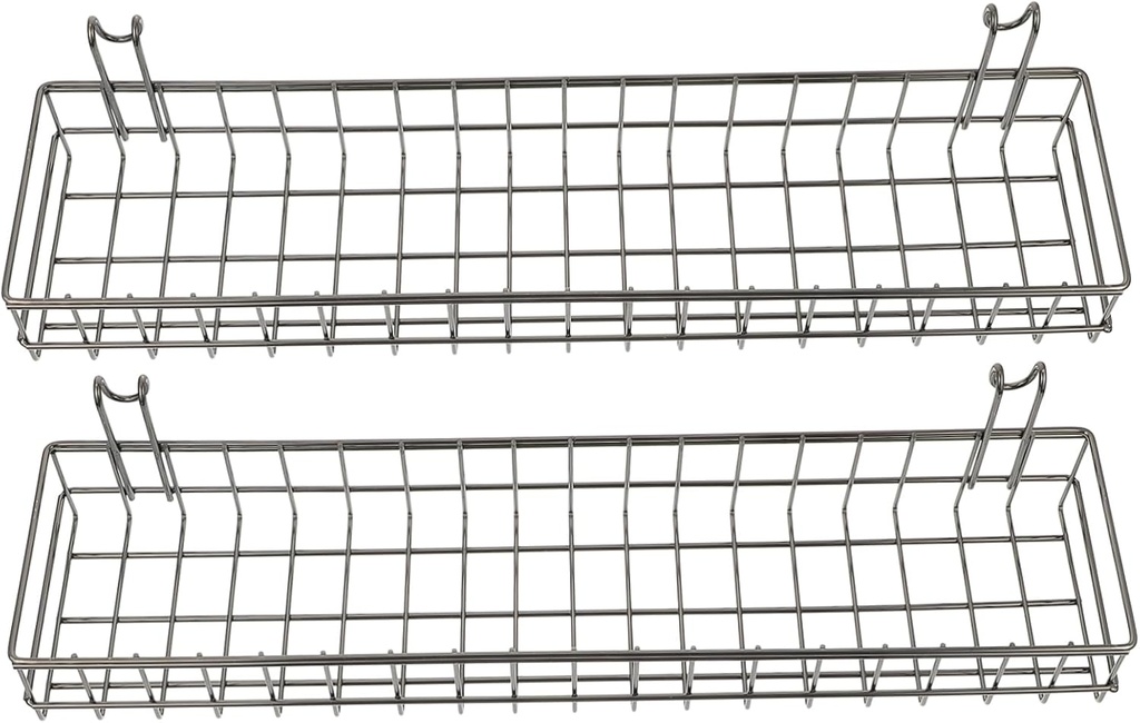 ABOOFAN 2pcs Hanging Iron Storage Basket Set Mesh Bathroom Organizer Kitchen Cabinet Holder Wall-Mounted Sundries Basket for Home Storage