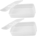 BESTOYARD 2pcs Pizza Dough Proofing Box Lid Handle Translucent Storage Container for Pizza Bread Making