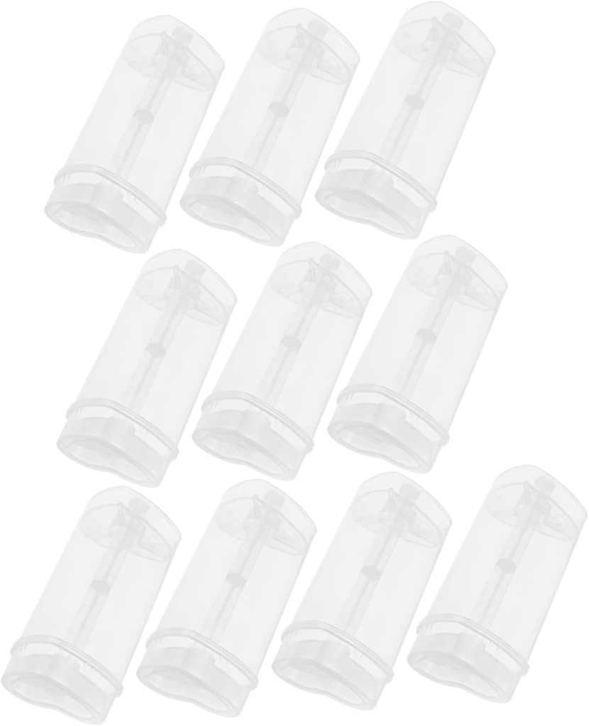 PRETYZOOM 10 Pcs Heart Shaped Push Cake Tubes Plastic Cake Holders Lids Pushable Dessert Containers for Ice Cream and Party Favors