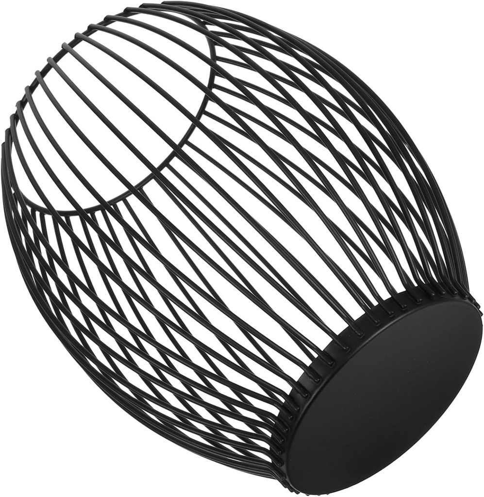 Coffee Pod Holder Storage Basket Black Fruit Draining Organizer for Countertop Nordic Style Compact Lightweight Design for Home and Cafe Use