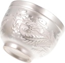1pc Vintage Chinese Style Silvered Kung Fu Teacup Elegant Single Cup for Tea Sake for Gatherings Weddings and Special Occasions
