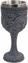 PTC Medieval Dragon Wine Goblet Chalice Resin Body Stainless Steel Faux Stone