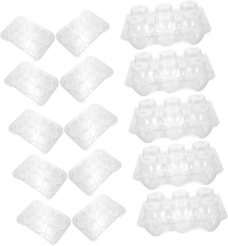 Luxshiny 15pcs Transparent Cupcake Wrapping Box Practical Cupcake Transport Container for Safe Muffin Cake Storage Recyclable Design for Desserts and Treats