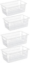 SANNO Freezer Baskets Wire Storage Baskets Farmhouse Organizer Storage Bins 15.7“ Freezer Baskets Refrigerator Freezer Baskets Bin Wire Metal Storage Basket
