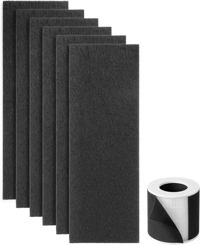 Pre-Filter Replacement for Pet Air Purifier Capture Cat Fur and Large Particles, Compatible with Dhyala KJ02 Air Purifier,6 Packs, Black