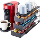 FlagShip for Nespresso Pod Holder Vertuo Pod Drawer Large Mullti Tier Coffee Pod Holder(3 Tier (60Pods Capacity))