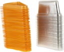 VICASKY 100pcs Transparent Triangle Cake Boxes with Non Slip Base Sturdy Dessert Containers for Cheesecake and Bakery Treats Party Packing