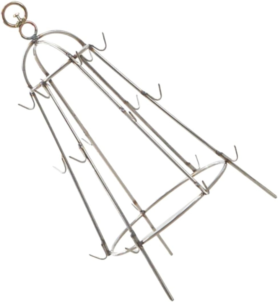 BESPORTBLE Stainless Steel Barbecue Rack Hanging Grill Rack for BBQ Supplies Easy to Clean and Store for Outdoor Cooking and Grilling Meat