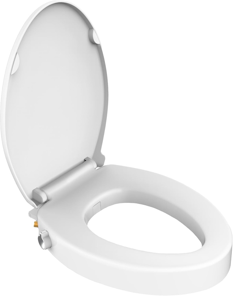 Swiss Madison Ryse 3 in. Raised Elongated Soft Close ADA Compliant Toilet Seat with Bidet in Glossy White