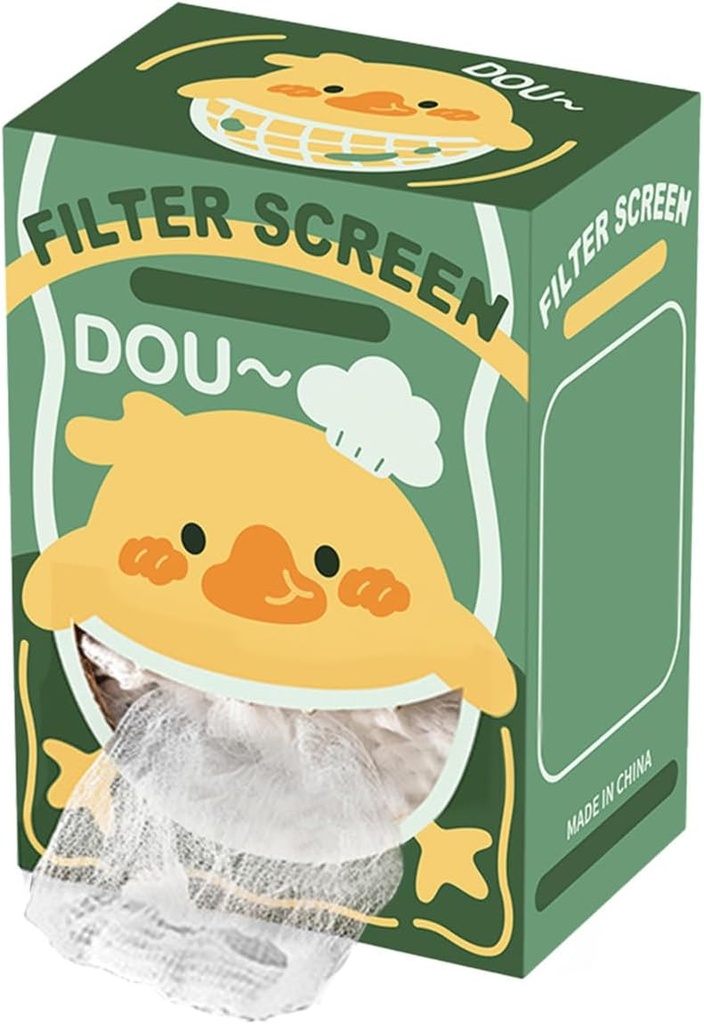 BOROLA 100PCS Disposable Kitchen Sink Strainer Mesh Bag with Extractable Box, Net Pocket Filter Drain for Collecting Kitchen Food Waste Leftover Garbage, for Kitchen Bathroom Washstand