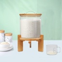 5L Grain Storage Rice Dispenser Cereal Flour Container Rice Holder Storage With Valve Grain Dispenser Bean Oatmeal Flour Container Dry Goods Dispensers Creative Glass Food Storge