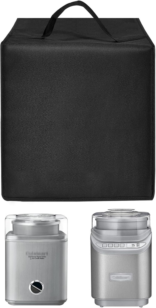 2QT Creami Maker Dust Cover Soft Serve Maker Cover Waterproof Anti-Static Nylon Case for CUISINART ICE30BCP/ 1ICE-70P1 Ice Cream Maker and Frozen Yogurt Machine