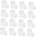 VALICLUD 16pcs 1000ml Square Plastic Honey Bottles Airtight Lids Versatile Food Storage Containers for Kitchen and Pantry Organization