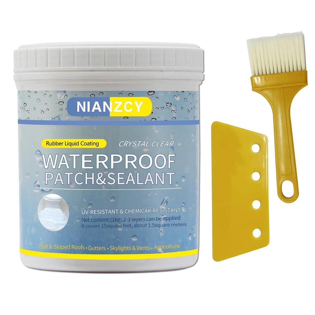 Liquid Waterproof Sealant Invisible Waterproof Agent Transparent Repairing Leak Waterproof Adhesive, Indoor & Outdoor Waterproof (12.3 OZ)