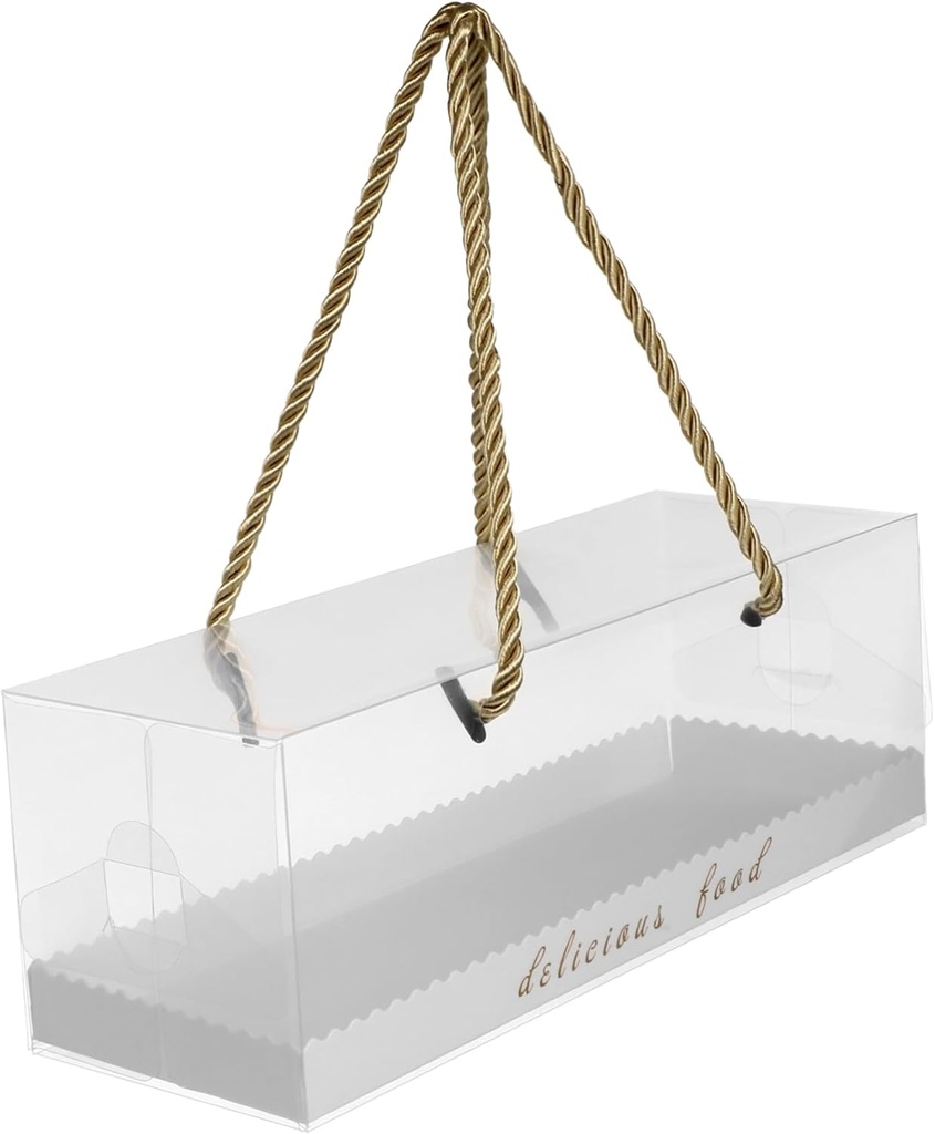 10pcs Portable Dessert Boxes Simple Cake Containers for Pastry Cookies Wrapping Cake Box Pastry