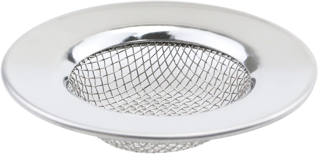Antrader Kitchen Sink Strainer,2.5" Large Wide Rim Stainless Steel Mesh Basket Filter Trap, Fit Most 1.5-2.2 Inch Kitchen Drains