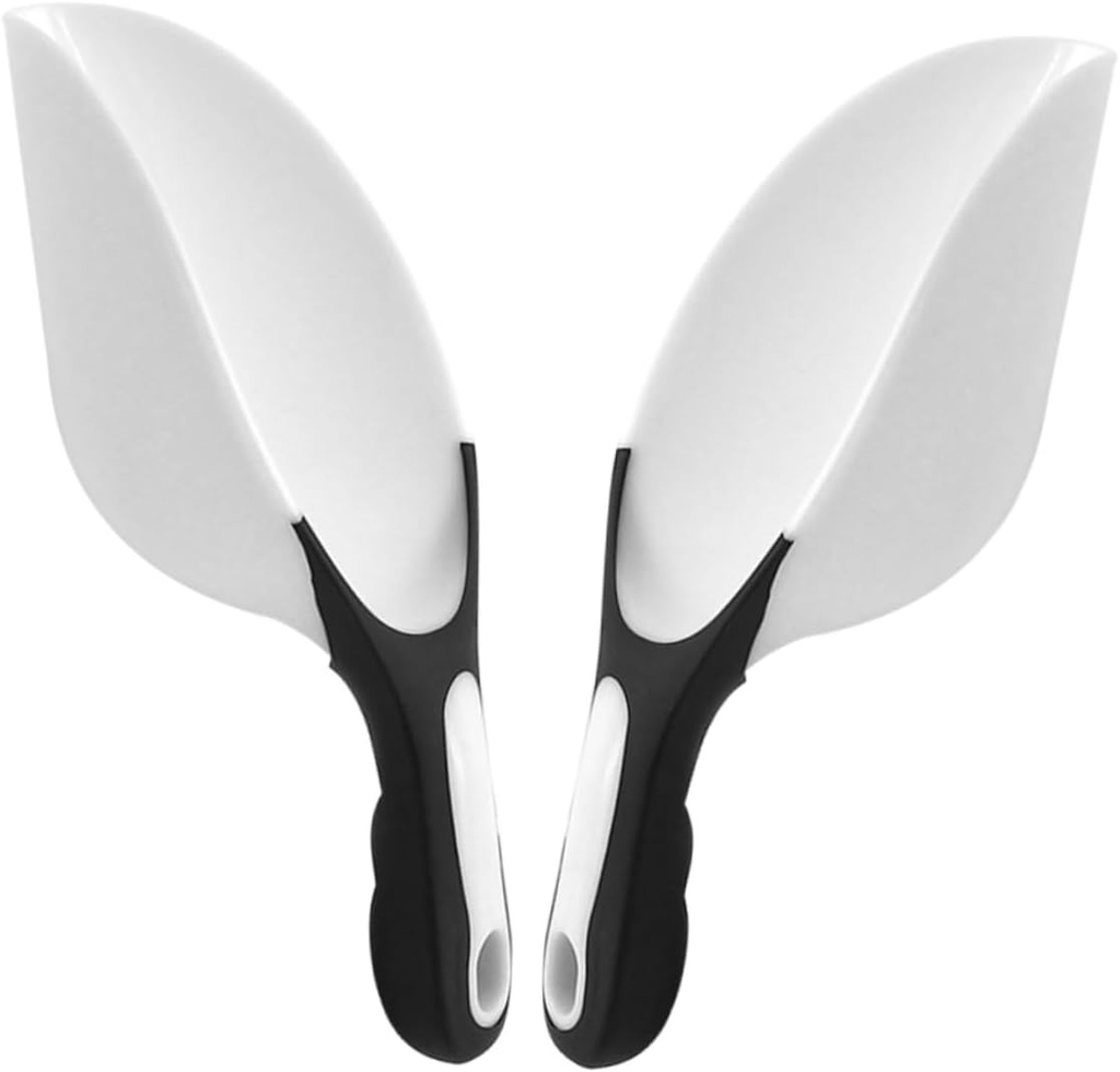 2pcs Reusable Plastic Kitchen Ice Scoop and Food Shovel for Flour Nuts Beans Safe Compact Versatile Kitchen Utensils for Dried Foods and More
