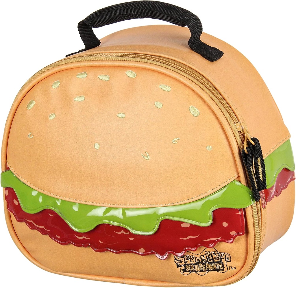 INTIMO Nickelodeon SpongeBob SquarePants Krabby Patty Single Compartment Lunch Box Bag
