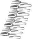 Cabilock 16pcs Stainless Steel Ice Scoop and Food Tongs Rustproof Kitchen Utility Scoops for Bbq Parties and Home Use