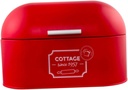 European Style Bread Box Red Bread Storage Container with Smooth Surface Resistant Food Bin for Kitchen Organization Fruits and Daily Essentials
