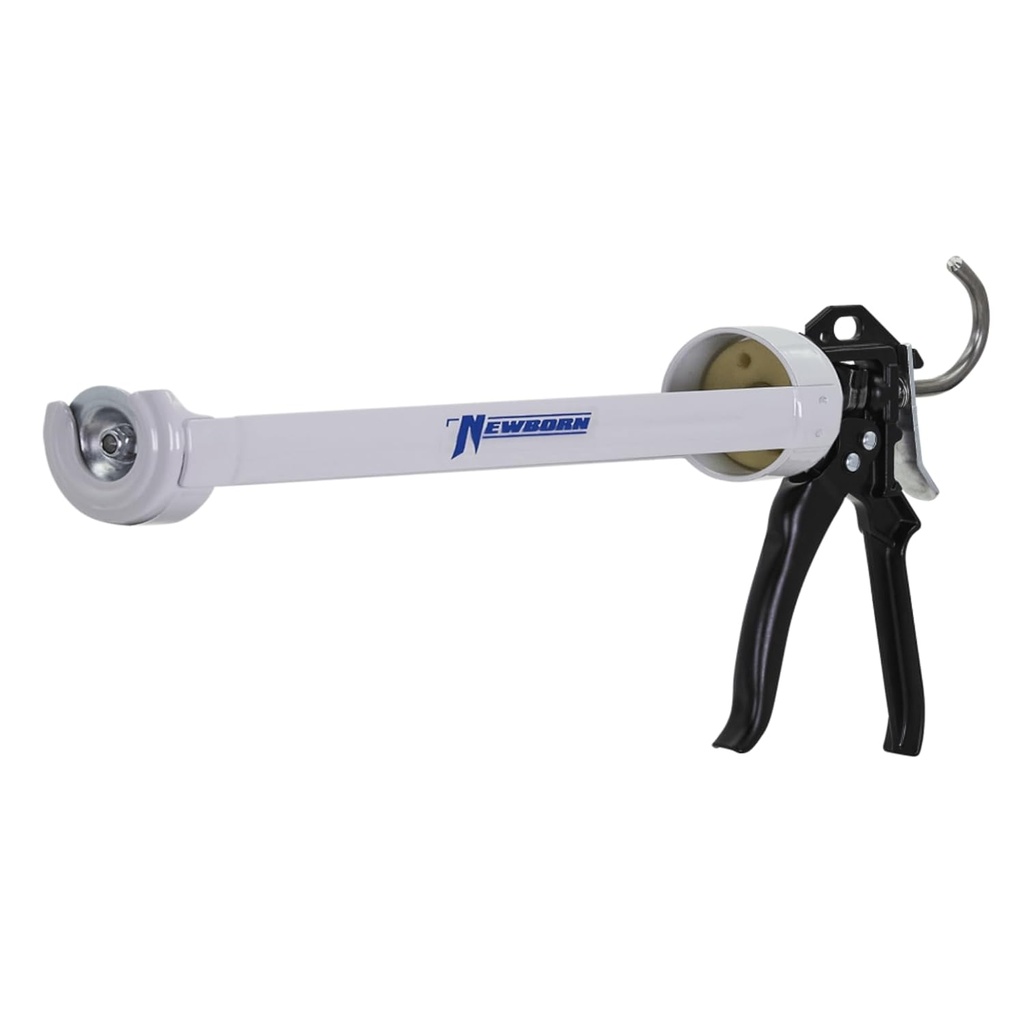 Newborn 155 Caulking Gun – Zinc Alloy Handle & Revolving Barrel | 12:1 Thrust Ratio | Fits 1/4 Gallon (29 oz) Cartridges | Ladder Hook | Heat-Treated Push Rod for Durability
